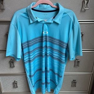 Oakley | Men’s Polo blue stripe sz L